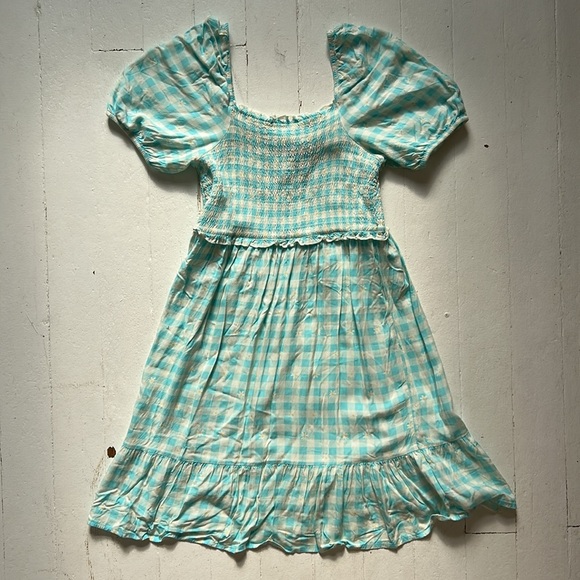 Vintage Blue Gingham Summer Dress - Picture 1 of 11